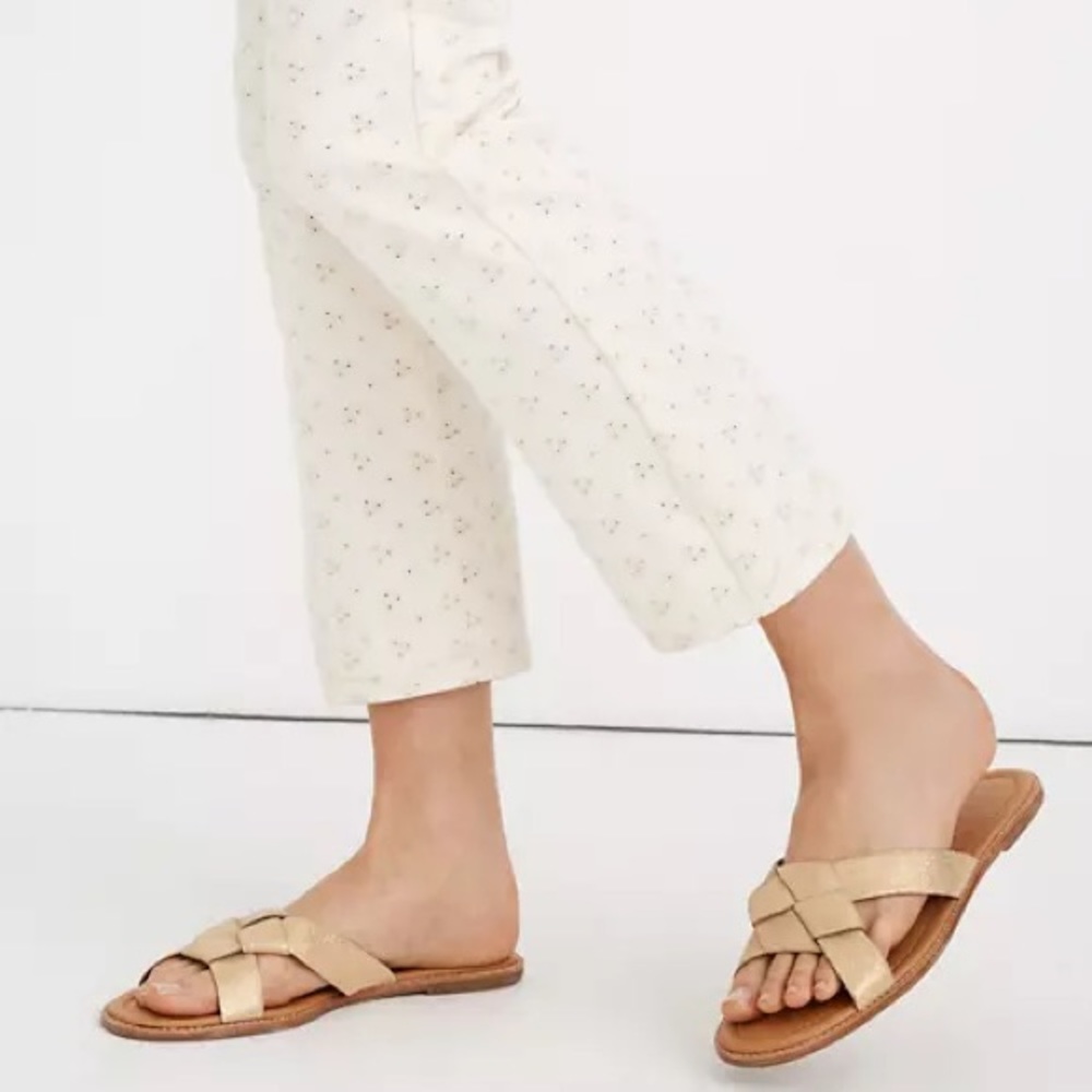 SOLD Madewell The Jamie Knotted Slide Sandal Gold